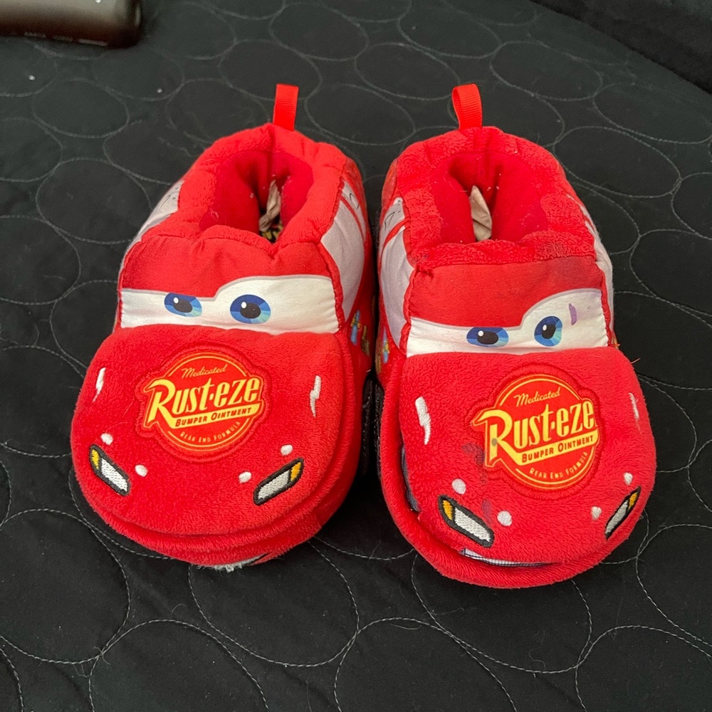 Red Cars Slippers with Rust-eze Logo